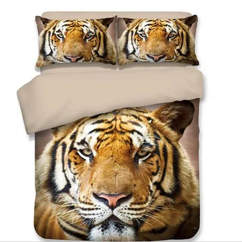 

Animal Print Tiger Leopard Lion King Bedding Twin Full Queen Super King Single Double Size Duvet Cover with Pillow Case