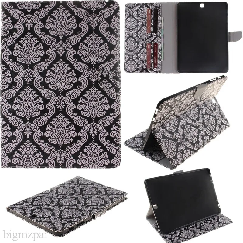 2 Sides Painted Tablet Case For Samsung Galaxy Tab S2 9.7'' T815SM -T810 Case Wallet Flip PU Leather Cover for Clever Gilrs Boy (59)