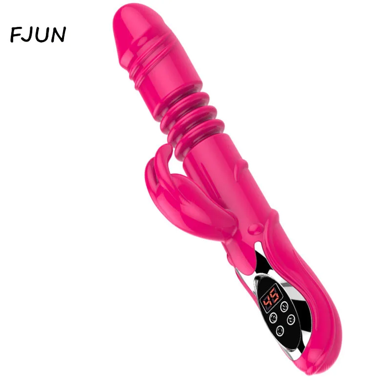 Heating Telescopic Rabbit Vibrator Rotating Sextoys Multi-speed Dildo Vibrators Women G Spot Clitoris Stimulator Adult Sex Toys | Красота и