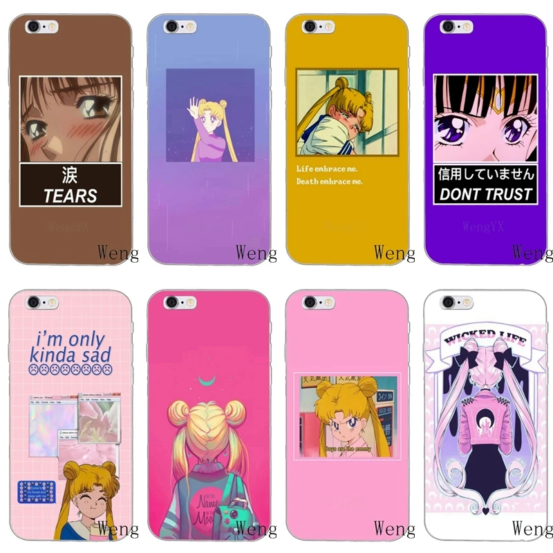 

Silicone Phone Case aesthetic sailor moon For LG G5 G6 G7 Q6 Q7 Q8 Q9 V20 V30 X Power 2 3 K4 K7 K8 K10 2017 For OnePlus 3T 5T 6T