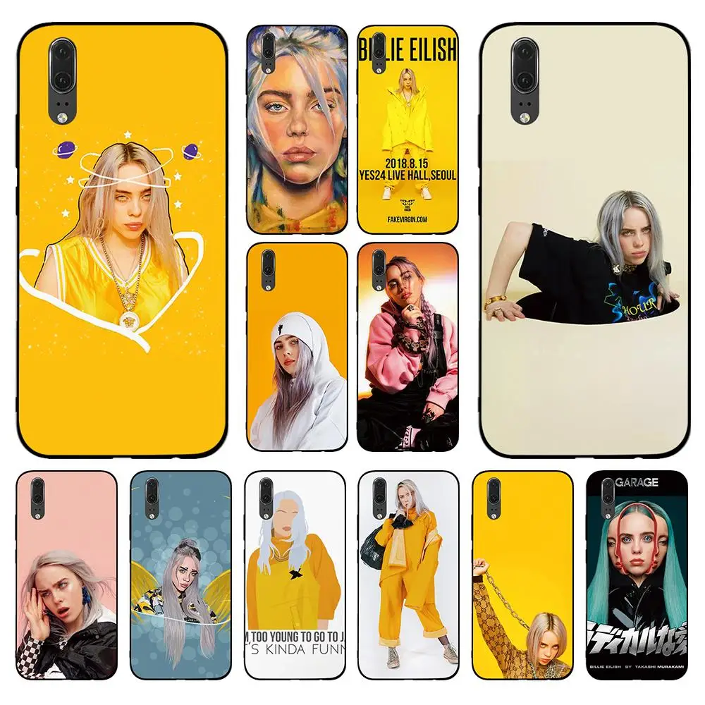 

Hot Billie Eilish Music Singer Soft Case for Huawei Y6 Y7 Y9 Prime 2017 2018 2019 Nova 2i 3 4 3i Lite Mate 10 20 Pro Lite