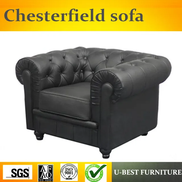 U Best American Retro Design Chesterfield Tufted Leather Rolled Arm U Best American Retro Design Chesterfield Tufted Leather Rolled Arm Nailhead Single Sofa
