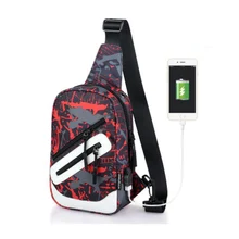 Новейшая дорожная USB нагрудная мужская сумка модная сумка через плечо Theftproof мужская сумка на плечо нагрудная сумка