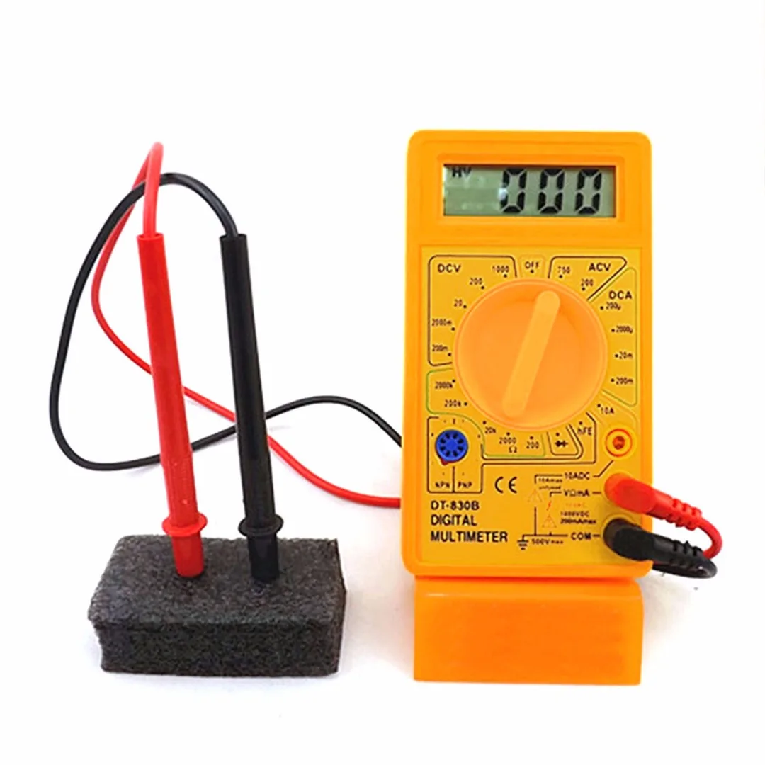DT830B LCD Digital Multimeter AC DC Tester Analyzer Voltmeter Ammeter Ohmmeter With 2 Probes Measuring Tools