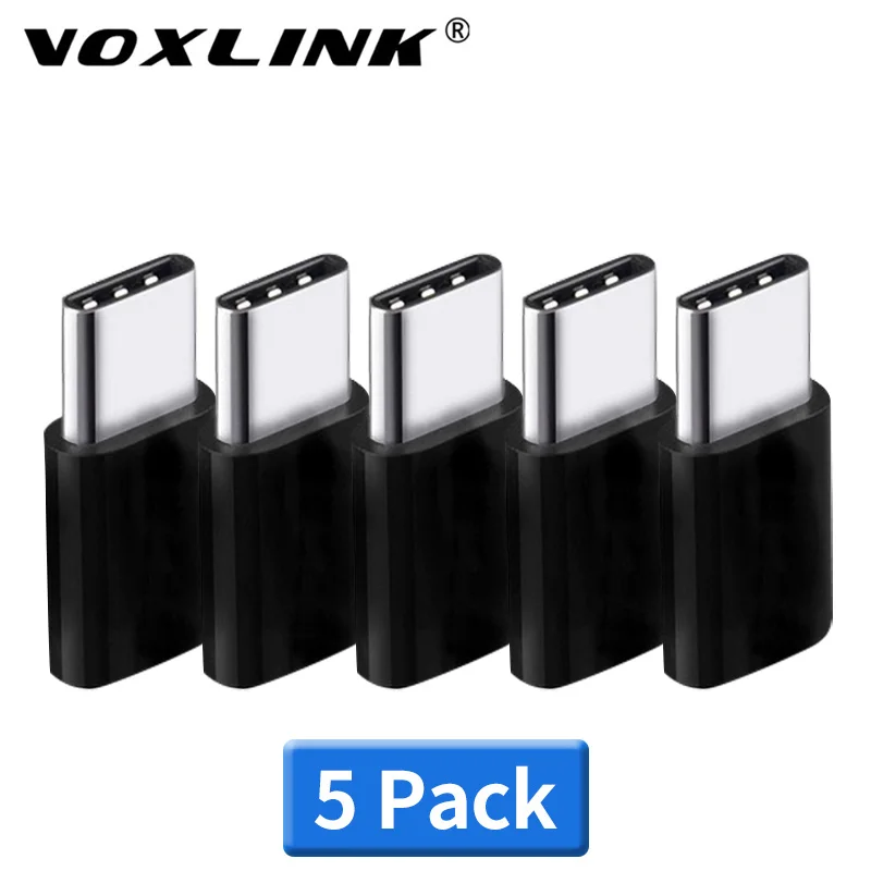 Адаптер VOXLINK 5 шт. адаптер Micro Usb папа Тип C конвертер для Huawei Macbook Oneplus Xiaomi HTC