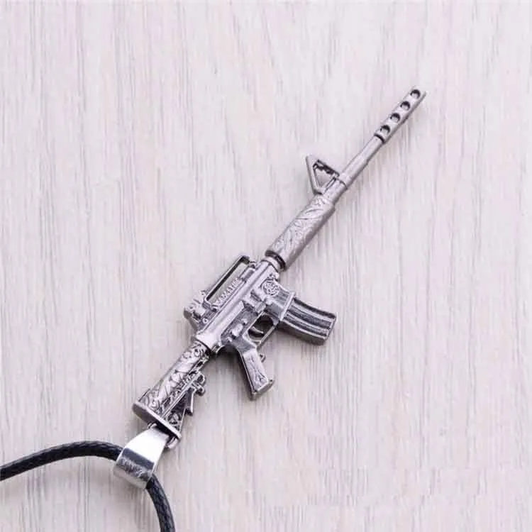 Weapin M4A1 колье с кулонами в виде пистолетов для мужчин ювелирные изделия CS GO