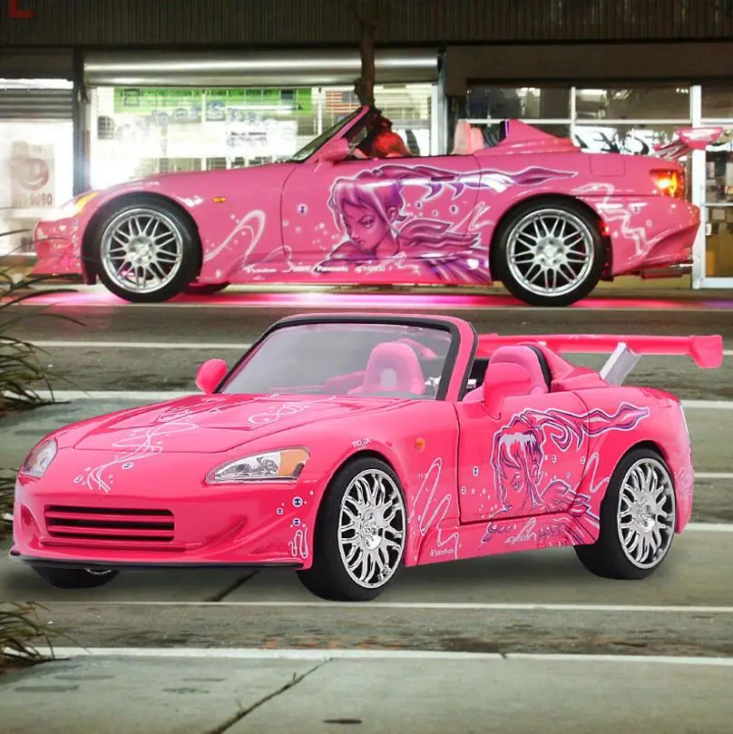 Высокая имитация JADA Honda s2000 1:24 передовая модель автомобиля из сплава литая под