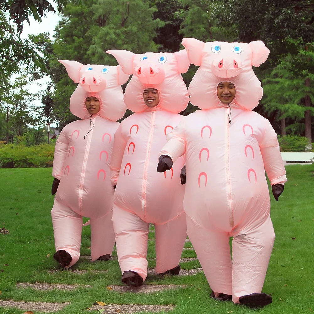 Inflatable Pig Costume Halloween Costumes Fancy Dress Masquerade Funny.