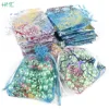 10/20/50Pcs White Blue Colorful Drawstring Organza Bags Jewelry Packaging Display Bags Wedding Party Gift Bags Jewelry Pouches ► Photo 2/6