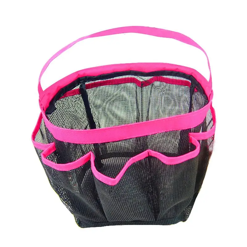 Hanging Bath Bag 8 Pocket Shower Mesh Portable Quick Dry Home Hanging Bath Bag 8 Pocket Shower Mesh Portable Quick Dry Home Dorm Gym Toiletry Carry All 21 24cm In Bathroom Accessories Sets From