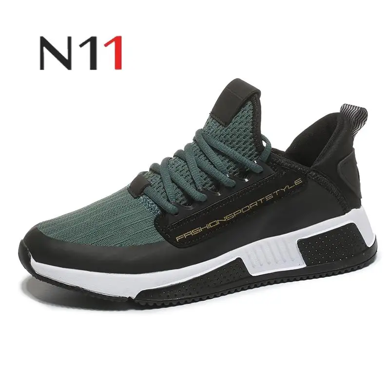 

N11 2019 The Latest Men's Breathable Mesh Fly Woven Casual Shoes Spring And Autumn Fashion Lightweight Casual Shoes Sneakers Hot