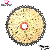 Bolany золотой велосипед Freewheel 10S скорость 11-46T широкое соотношение MTB велосипед кассеты звездочки Cdg Cog алюминиевый сплав кронштейн аксессуары