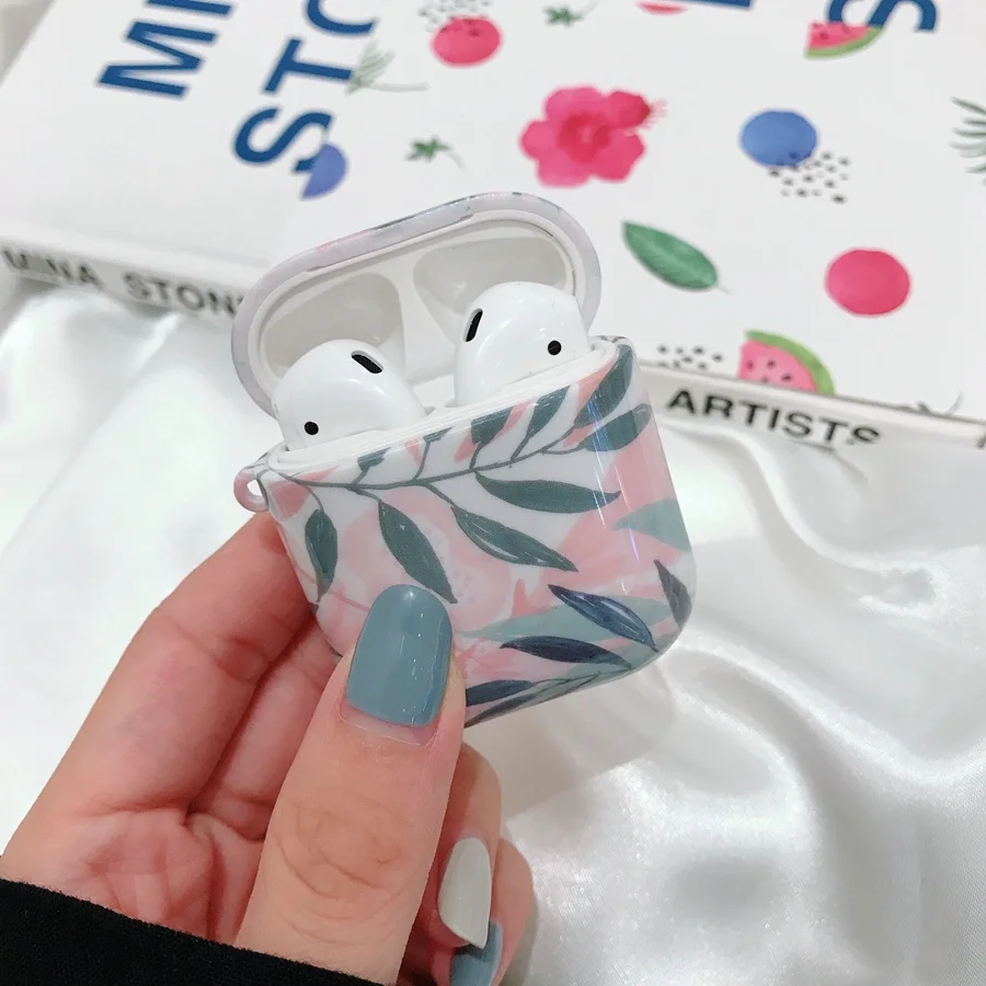 Чехол Cherry Love для Airpods, Роскошный чехол, Earpods, чехол для Airpod 2, для Apple Air Pods, аксессуары, зарядная коробка, Funda Etui - Цвет: Белый