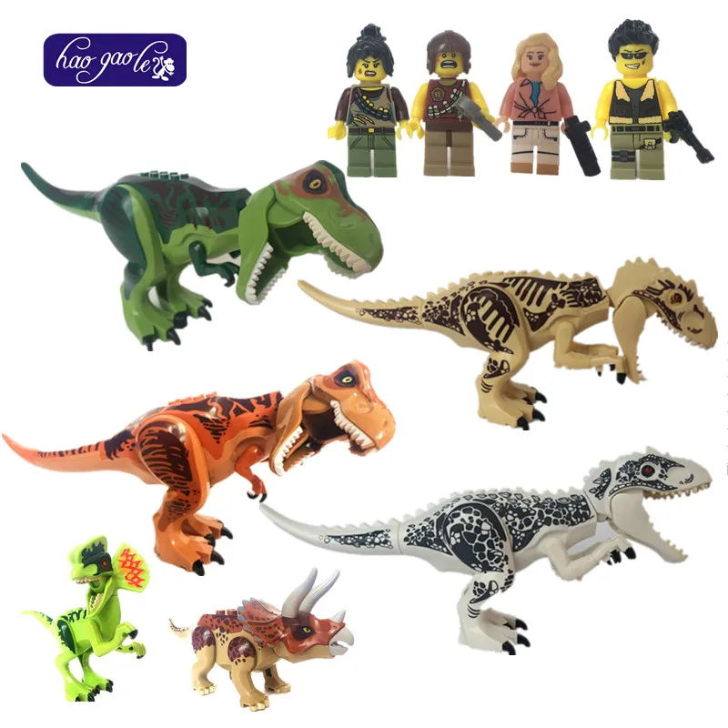 4PCS/LOT HGL0058 Dinosaur pterosaur Indomirus T-Rex Triceratops building blocks bricks baby Toys Compatible with YG77028/79151 baby-building-blocks : image 4PCS/LOT HGL0058 Dinosaur pterosaur Indomirus T-Rex Triceratops building blocks bricks baby Toys Compatible with YG77028/79151 baby-building-blocks