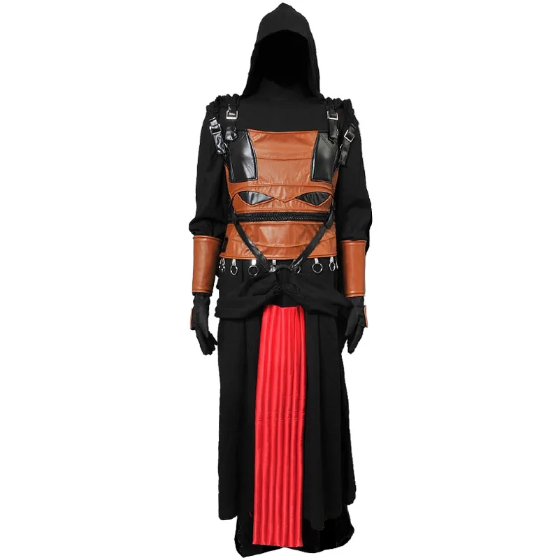 Darth Revan халат джедая косплей костюм черная накидка Туника Хэллоуин плащ с