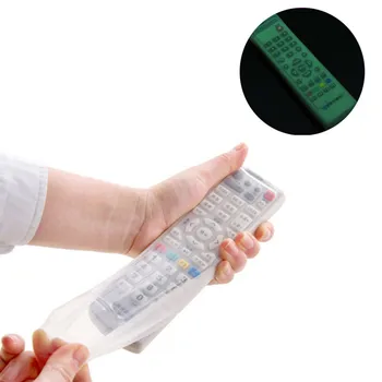 Waterproof TV Remote Control Fluorescent Dust cover Silicone Air Conditioning Protective storage bag Organizer Items Accessories