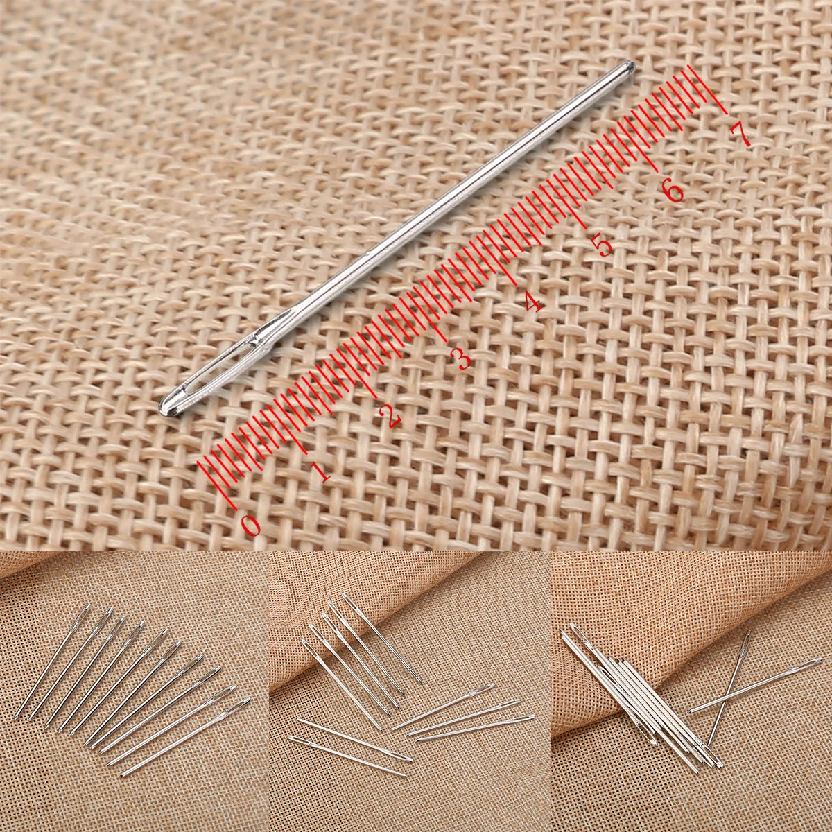 10pcs 1cm Large Eye Needles Embroidery Tapestry Darning Needle DIY Sewing Crafts Tools for Weaving Scarf Sweater