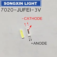 3000 шт. XIASONGXIN светильник для Светодиодный светильник jufei Подсветка 7020 3V 54LM холодный белый ЖК-дисплей Подсветка для ТВ Применение 01. JT.7020BPW1-C-N