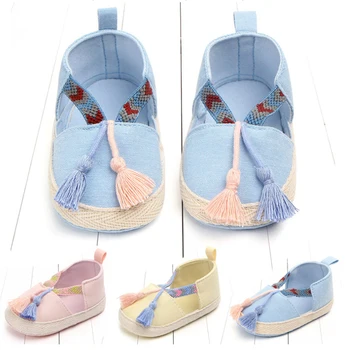 

QYFLYXUE Fashionable and recreational walk shoe autumn new fund girl child single shoe tassel soft bottom baby shoe