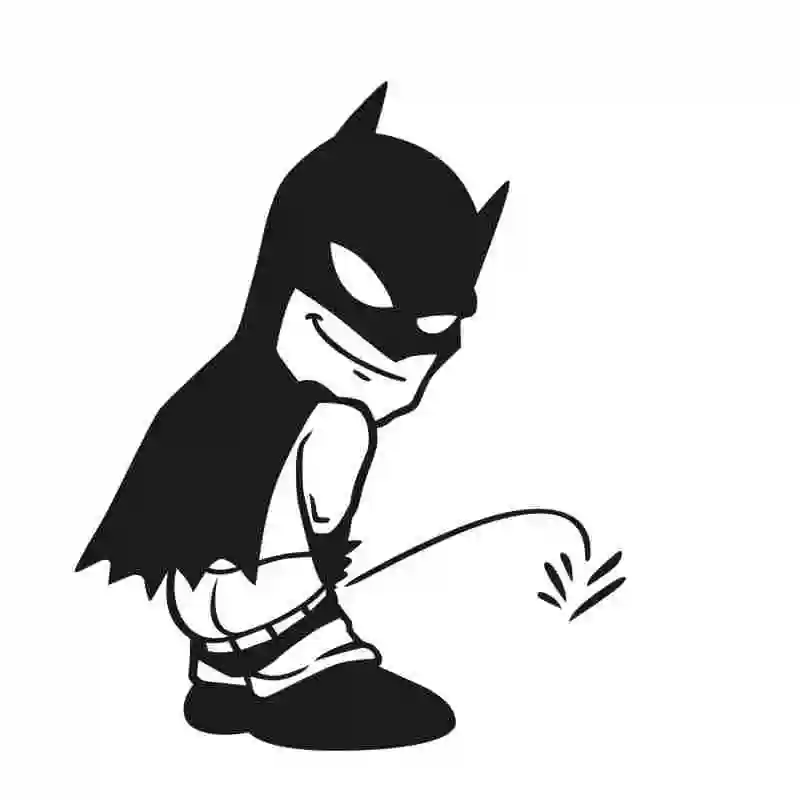 

Pegatina BATMAN PEEING ON CAR TRUCK WINDOW Funny Car Window Decal Bumper Sticker Vinyl Truck Sticker Racing Mechanic Posters