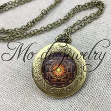 Sri Yantra Pendant font b Necklace b font Sacred Geometry Sri Yantra locket pendant Jewelry wholesale