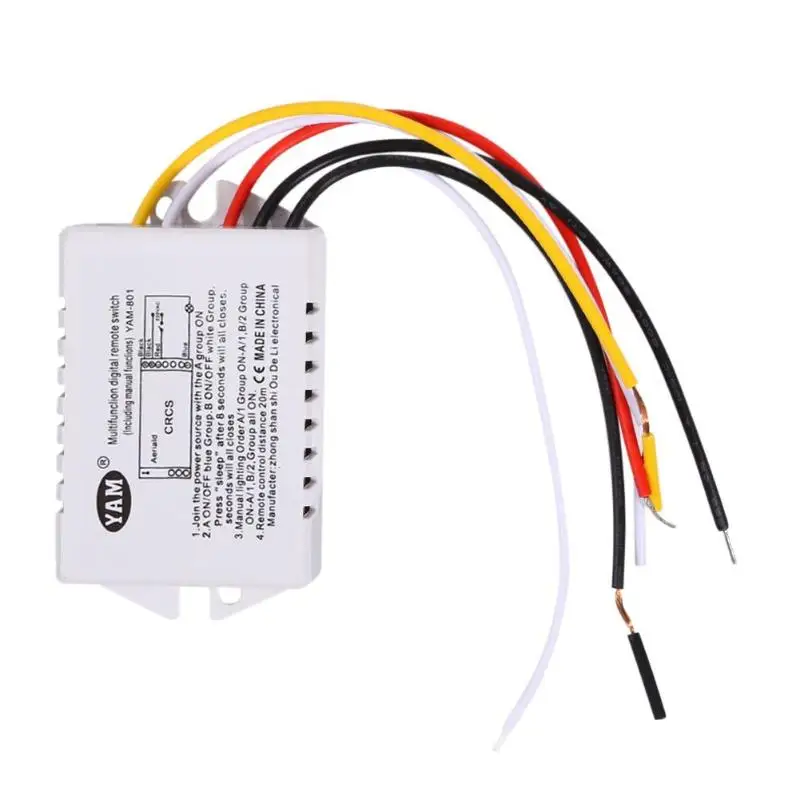 

1/2/3 Ways 220V Wireless ON/OFF Lamp Light Digital Remote Control Switch Receiver Transmitter 12V 23A Battery