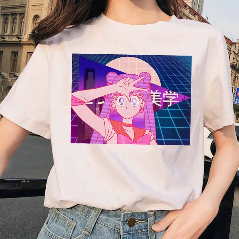 Vaporwave рубашки ulzzang Grunge Tumblr графическая Футболка harajuku Эстетическая Винтажная футболка корейский стиль 90s одежда футболка - Цвет: 5397