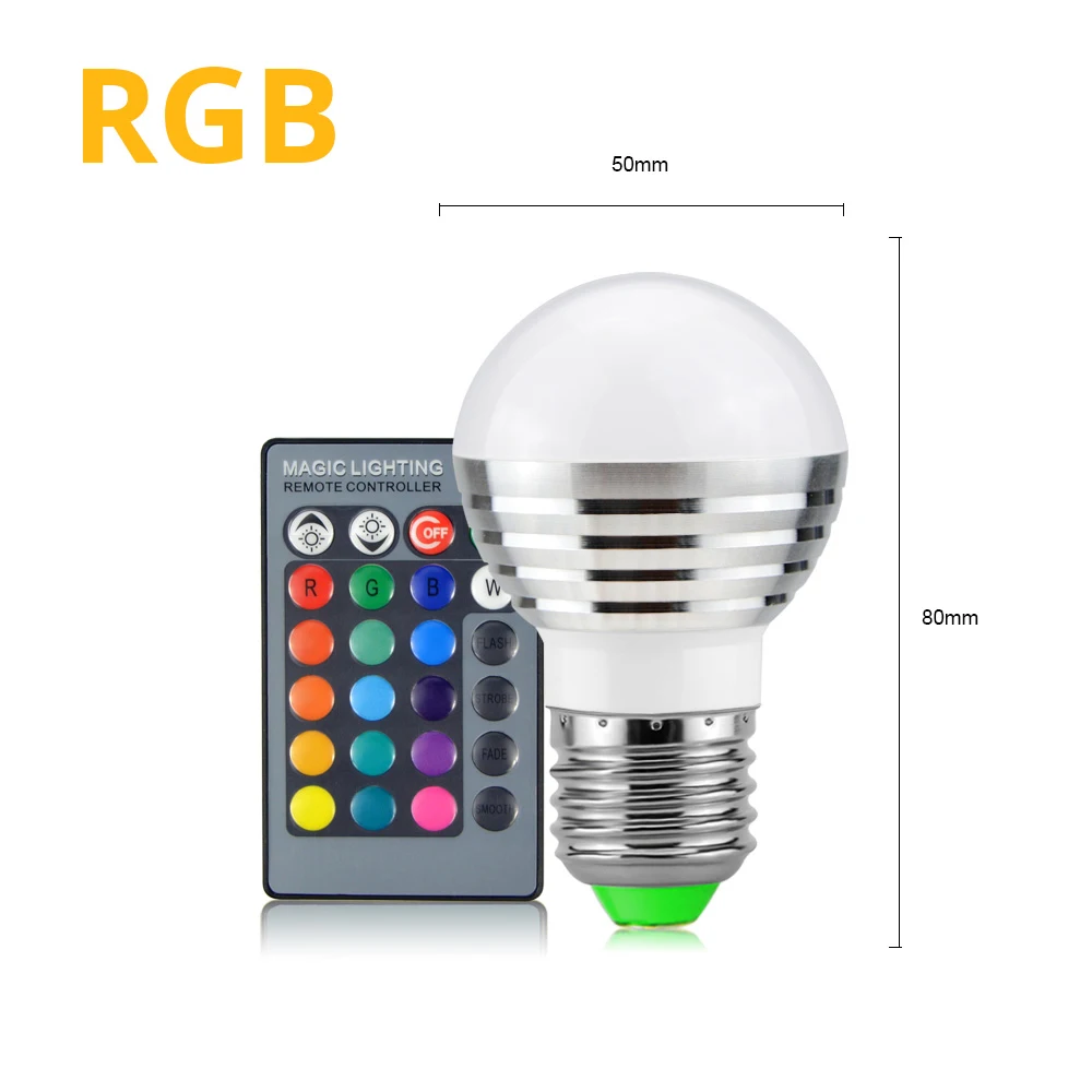 RGB E27 Светодиодный светильник умный светильник с регулируемой яркостью RGBW RGBWW Bombillas светодиодный светильник лампа Изменяемая Беспроводная Bluetooth умные лампочки с ампулой - Испускаемый цвет: RGB With Controller