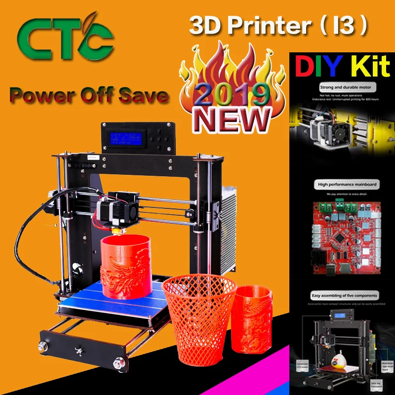 2019 3D Printer Upgraded Full Quality High Precision Reprap Prusa i3 DIY US