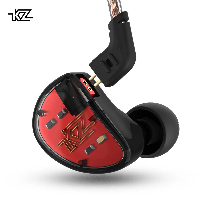 KZ AS10 5BA+5BA Noise Cancelling Sports Dynamic Hybrid 5 Balanced Armature Driver Monitor Earphone for Phones and Music