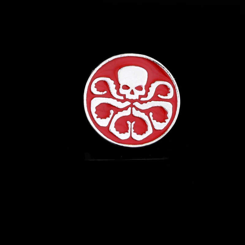 Агенты Shield S.H.I.E.L.D. Hail Hydra Брошь Красный Череп металлическая эмаль броши для женщин