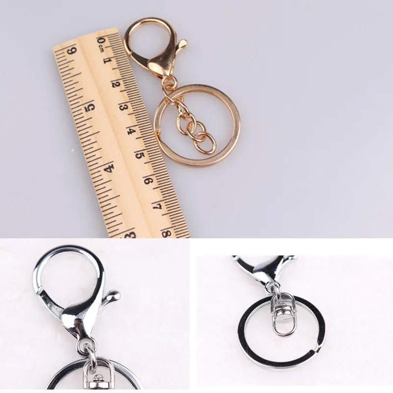 

Gold Silver Bronze Plated Lobster Clasp Keyring Keychain for DIY Findings Jewelry Making Supplies keychains Women Key Chain