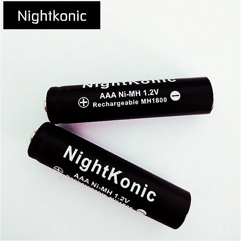 (Номер батареи: 12) Nightkonic 1,2 V AAA батарея ni-mh аккумуляторная батарея черный