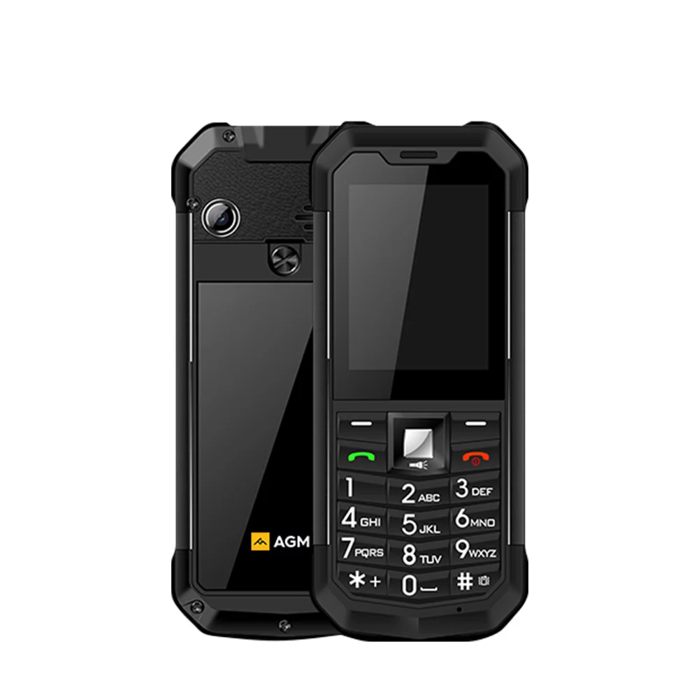 Официальный AGM M3 русский прочный двойной SIM открытый 2,4 ''Телефон IP68 водонепроницаемый ударопрочный пылезащитный фонарь 1970 мАч фонарик - Цвет: Sliver