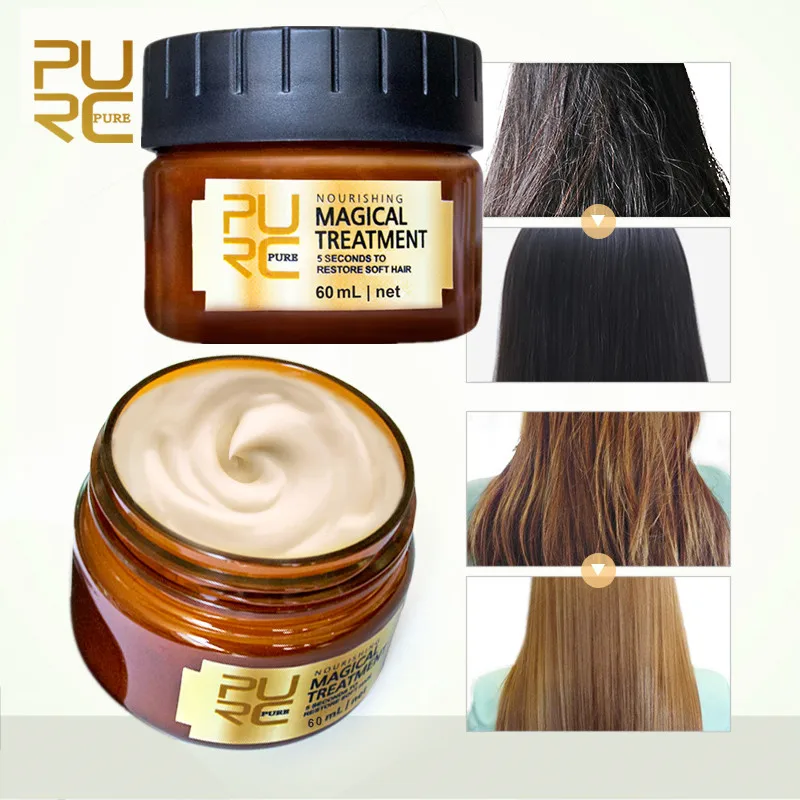 

Magical Keratin Hair Treatment Mask 60ml 5 Seconds Repairs Damage Hair Root Hair Tonic Keratin Hair & Scalp Treatment