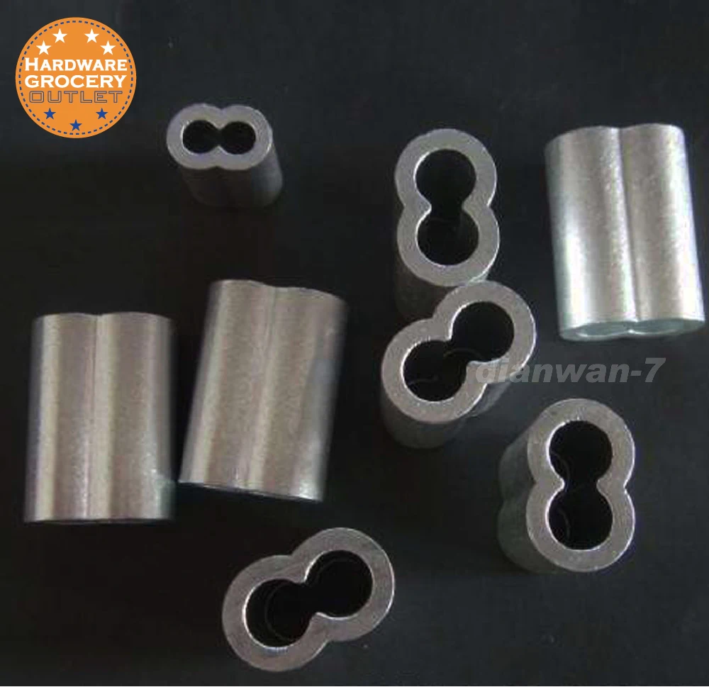 M2.5 Aluminum Crimping Loop Sleeves Cable Crimp, 100pcs.in Picture