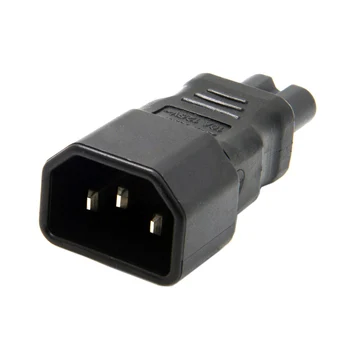 

10pcs/lot Standard Molded IEC 320 C14 Socket to IEC C7 Plug AC Power Adapter Set UL Approved