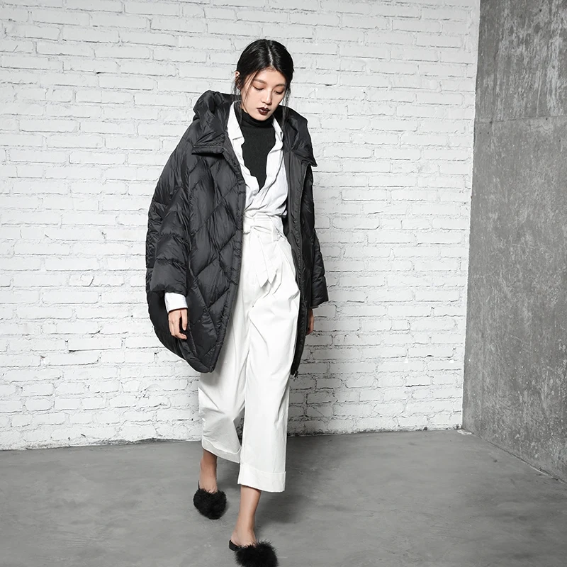 Линетт шинуизери зима дизайн для женщин ультра свободный размера плюс с капюшоном кокон стиль 90% белая утка вниз куртки пальто