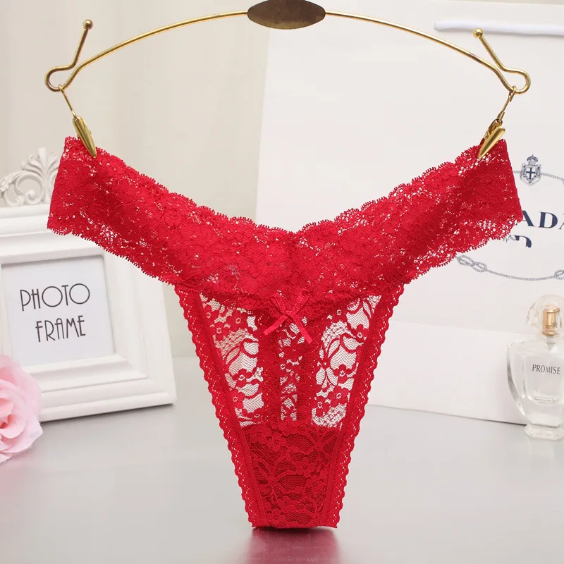 S-XXL Big Size Sexy Cozy Lace Briefs Short G Thongs G-String Lingerie Panties Underwear Women  (17)
