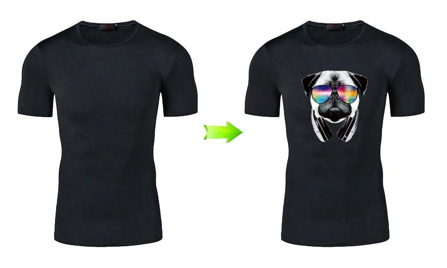 3Dj Dog Patch Iron On Clothes 2018 New T-Shirt Diy Decoration A-Level Washable Easy Print By Household Irons Parches