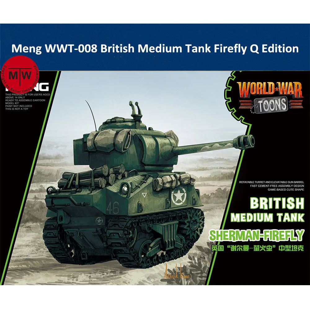 

Meng WWT-008 British Medium Tank Firefly Q Edition Cute Plastic Assembly Model Kit