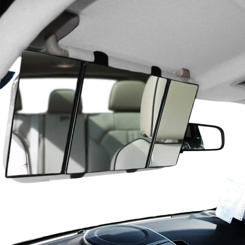 Новейшее автомобильное зеркало для макияжа солнцезащитный козырек туалетное зеркало Авто тройной складной Автомобильный интерьер зеркало для макияжа солнцезащитное зеркало украшение