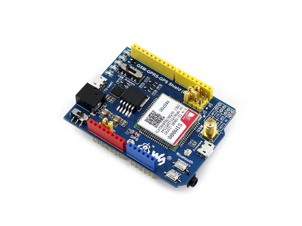 Waveshare GSM//GPRS//GPS module Arduino Shield Based on Quad-band SIM808 Wireless
