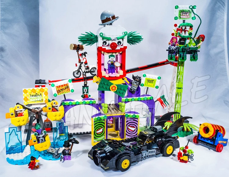 

SY512 1149pcs Super Heroes Batman Clown Paradise Jokerland Building Block Compatible 76035 Brick Toy puzzel for kids gift toys