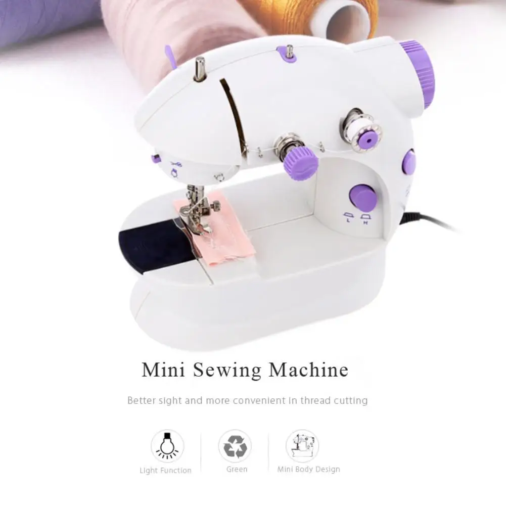 

New Mini Multifunctional Electric Tread Rewind Pedal Sewing Machines with Light