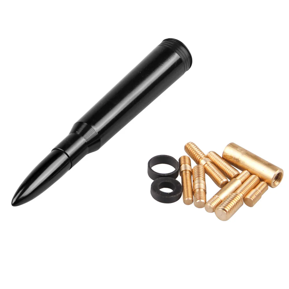 

Hot Aluminum Car SUV Bullet Antenna For Dodge Ram Ford F150 Raptor CRV RAV4 JEEP 50 Cal Caliber Bullet Ammo Short Antenna Kit