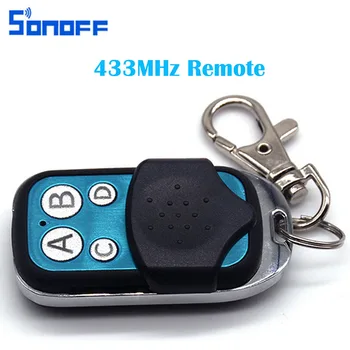 

433MHz Remote 4 Channel Sonoff RF Controller Portable ABCD 4 Buttons Sonoff RF Slampher 4CH Pro Electric Remote Key Fob Control