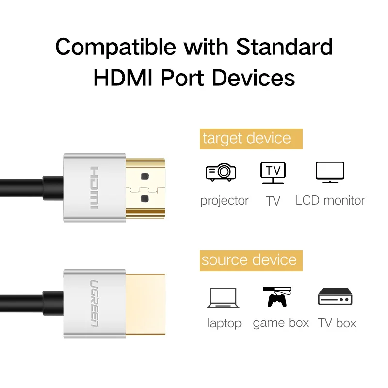 Ugreen المعادن كابل HDMI 2.0 عالية السرعة HDMI إلى HDMI كابلات الموصلات 0.5 M 1 M 1.5 M HDMI 2.0 4 K 1080 P 3D ل PS3 العارض آبل Ugreen المعادن كابل HDMI 2.0 عالية السرعة HDMI إلى HDMI كابلات الموصلات 0.5 M 1 M 1.5 M HDMI 2.0 4 K 1080 P 3D ل PS3 العارض آبل