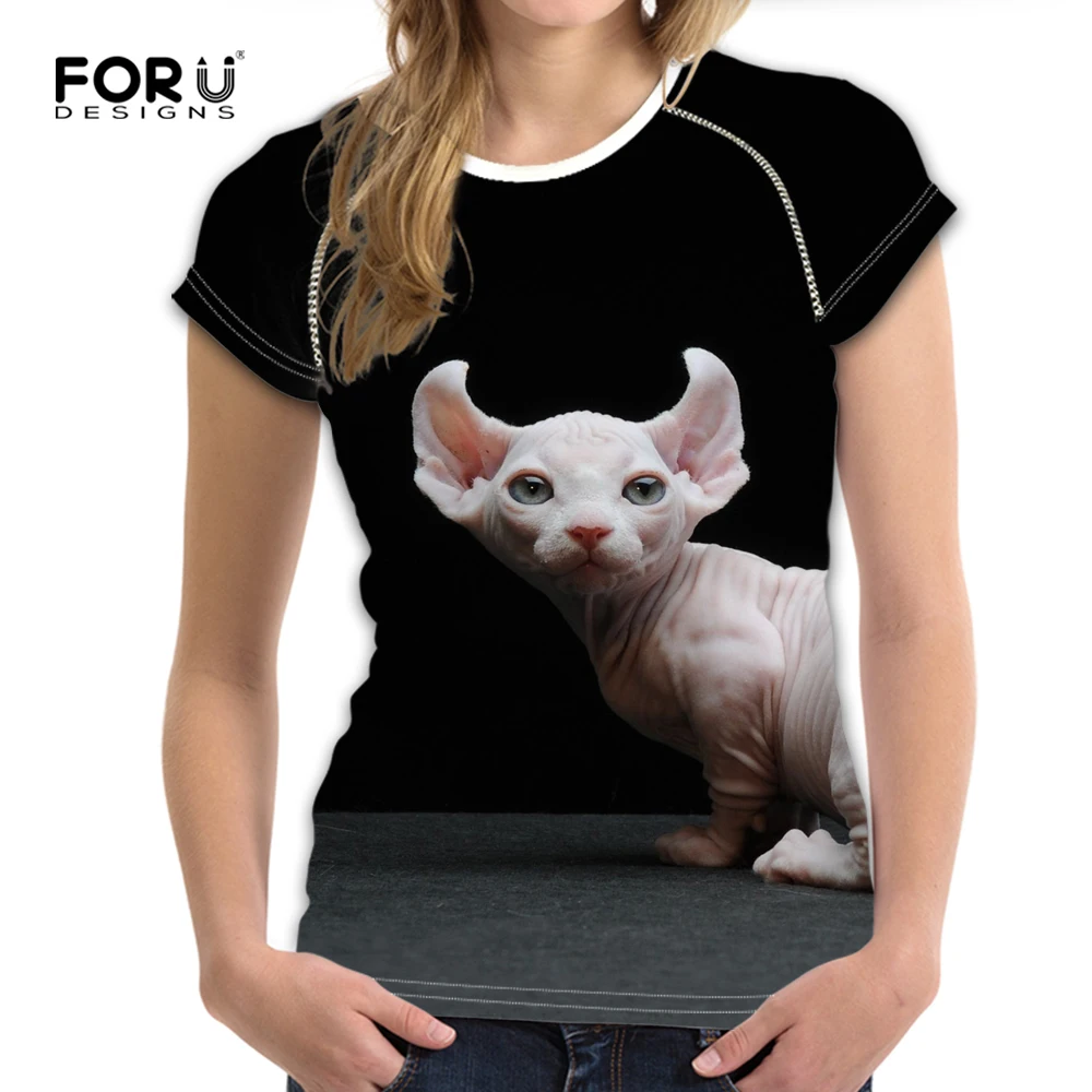 Buy FORUDESIGNS Women Summer Cool T Shirts Hairless