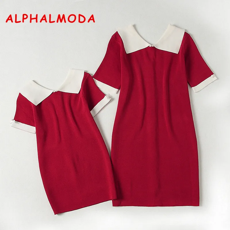 Женский комплект одежды для родителей ALPHALMODA однобортное свободное трикотажное